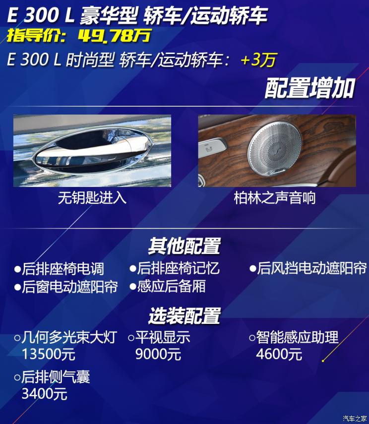 北京奔驰 奔驰E级 2021款 E 300 L 时尚型