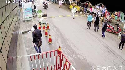 双桥入室盗窃案,监控视频截图红圈处为犯罪嫌疑人。 本报记者 雷键 通讯员 叶文广 摄