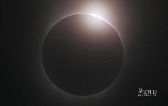 星空摄影师徐晨2009年7月22日在浙江杭州拍摄的日全食。(星联CSVA供图)