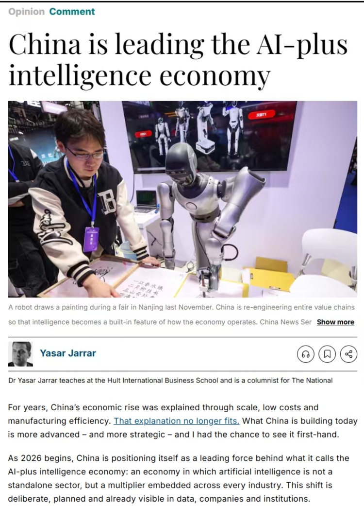 阿联酋《国家报》网站报道截图