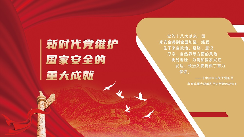海报树牢总体国家安全观感悟新时代国家安全成就为迎接党的二十大胜利